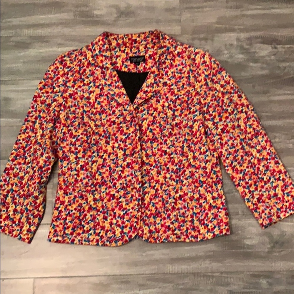Topshop Floral Blazer
